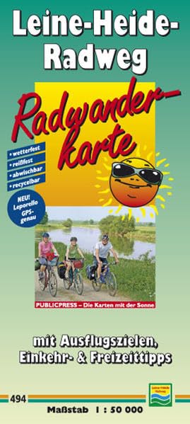 Radwanderkarte Leine-Heide-Radweg: mit Ausflugszielen, Einkehr- & Freizeittipps, wetterfest, reissfest, abwischbar, GPS-genau. 1:50000 book