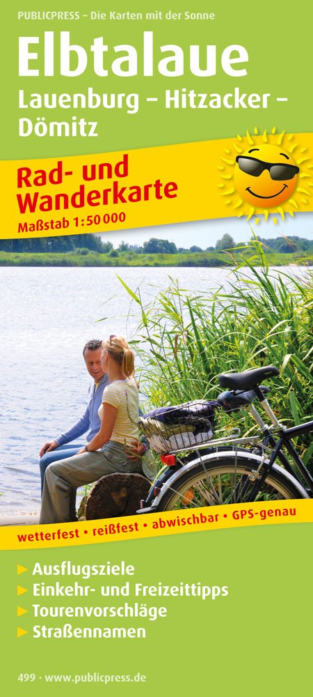 Elbtalaue, Lauenburg - Hitzacker: Rad- und Wanderkarte mit Ausflugszielen, Einkehr- & Freizeittipps, Straßennamen, wetterfest, reissfest, abwischbar, GPS-genau. 1:50000 Leisure, Home & Garden