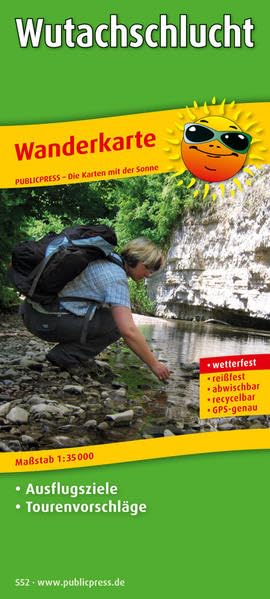 Wutachschlucht: Wanderkarte mit Ausflugszielen, Einkehr- & Freizeittipps, wetterfest, reißfest, abwischbar, GPS-genau. 1:35000 (Wanderkarte / WK) Leisure, Home & Garden