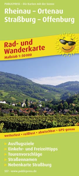 Rad- und Wanderkarte Rheinau - Ortenau - Straßburg - Offenburg 1 : 50 000 Leisure, Home & Garden