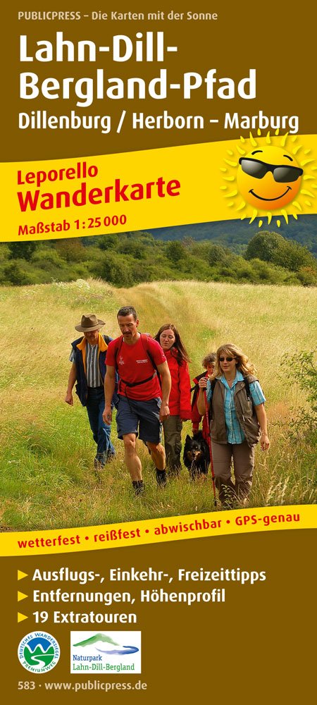 Lahn-Dill-Bergland-Pfad, Dillenburg / Herborn - Marburg: Leporello Wanderkarte mit Ausflugszielen, Einkehr- & Freizeittipps und 19 Extratouren, ... 1:25000 (Leporello Wanderkarte / LEP-WK) Leisure, Home & Garden