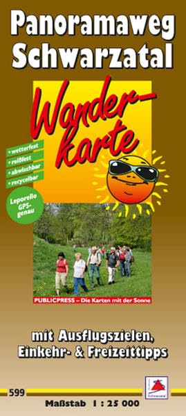 Wanderkarte Panoramaweg Schwarzatal: mit Ausflugszielen, Einkehr- & Freizeittipps, wetterfest, reißfest, abwischbar, GPS-genau. 1:25000 Leisure, Home & Garden
