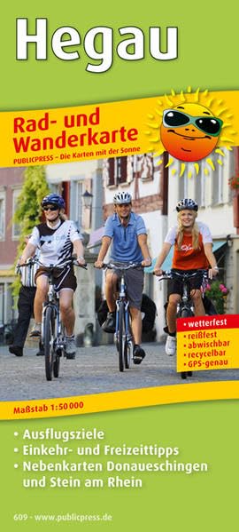 Rad- und Wanderkarte Hegau: Mit Ausflugszielen, Einkehr- & Freizeittipps, Nebenkarten Donaueschingen und Stein am Rhein, wetterfest, reißfest, ... reißfest, abwischbar, recycelbar. GPS-genau Leisure, Home & Garden