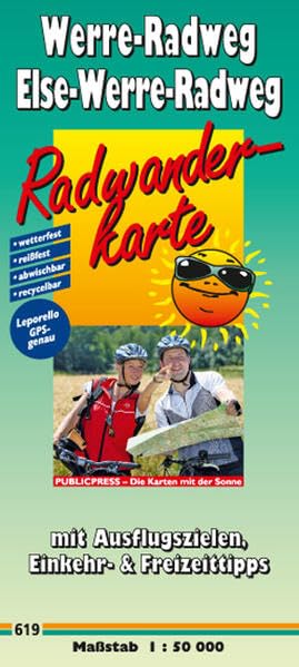 Radwanderkarte Leporello Werre-Radweg und Else-Werre-Radweg: Mit Ausflugszielen, Einkehr- & Freizeittipps, wetterfest, reißfest, abwischbar, ... reissfest, abwischbar, GPS-genau. 1:50000 Leisure, Home & Garden