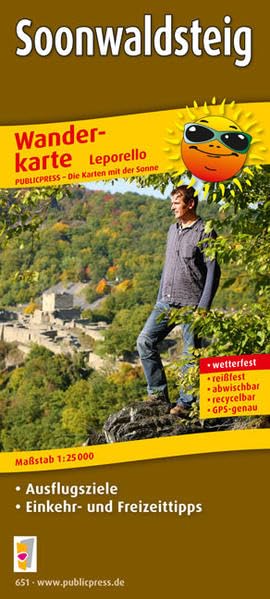Soonwaldsteig: Leporello Wanderkarte mit Ausflugszielen, Einkehr- & Freizeittipps, wetterfest, reißfest, abwischbar, GPS-genau. 1:25000: Leporello mit ... 1:25000 (Leporello Wanderkarte / LEP-WK) Leisure, Home & Garden