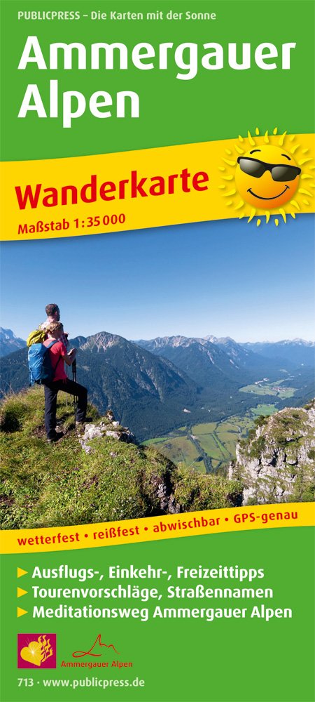 Ammergauer Alpen: Wanderkarte mit Ausflugszielen, Einkehr- & Freizeittipps sowie Mediationsweg Ammergauer Alpen, wetterfest, reißfest, abwischbar, GPS-genau. 1:35000 Leisure, Home & Garden