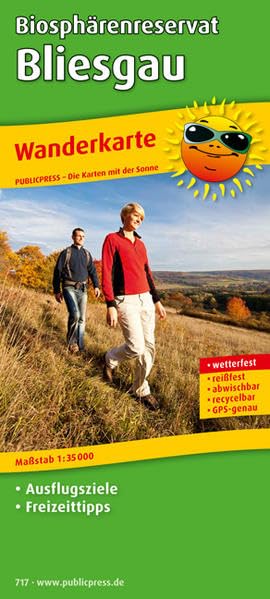 Biosphärenreservat Bliesgau: Wanderkarte mit Ausflugszielen & Freizeittipps, wetterfest, reißfest, abwischbar, GPS-genau. 1:35000: Ausflugsziele, ... abwischbar, recycelbar. GPS-genau. 1:35000 Leisure, Home & Garden