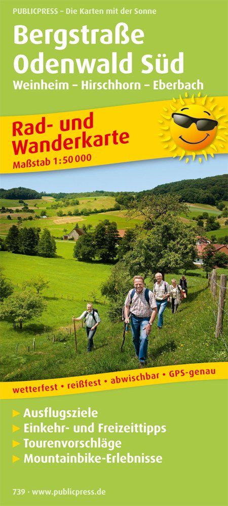 Rad- und Wanderkarte Bergstraße-Odenwald Süd 1 : 50 000 Leisure, Home & Garden