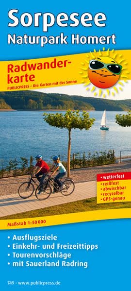 Radwanderkarte Sorpesee, Naturpark Homert 1 : 50 000 book