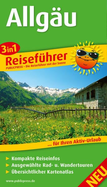 Allgäu: 3in1-Reiseführer für Ihren Aktiv-Urlaub, kompakte Reiseinfos, ausgewählte Rad- und Wandertouren, übersichtlicher Kartenatlas (Reiseführer / RF) Leisure, Home & Garden