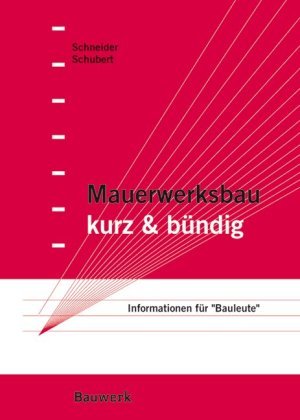 Mauerwerksbau kurz & bündig Books