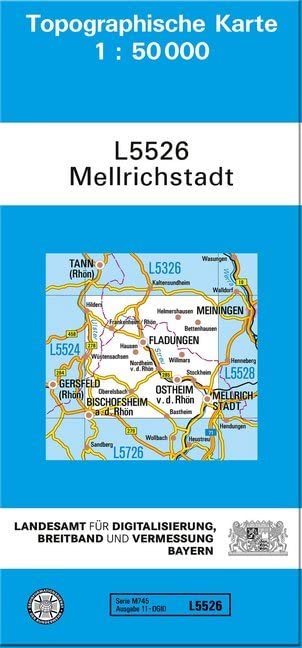 TK50 L5526 Mellrichstadt: Topographische Karte 1:50000 (TK50 Topographische Karte 1:50000 Bayern) Leisure, Home & Garden