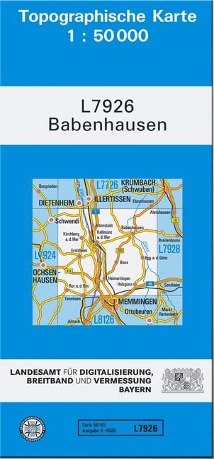 TK50 L7926 Babenhausen: Topographische Karte 1:50000 (TK50 Topographische Karte 1:50000 Bayern) Leisure, Home & Garden