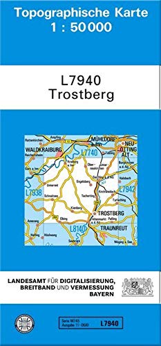 TK50 L7940 Trostberg: Topographische Karte 1:50000 (TK50 Topographische Karte 1:50000 Bayern) Leisure, Home & Garden