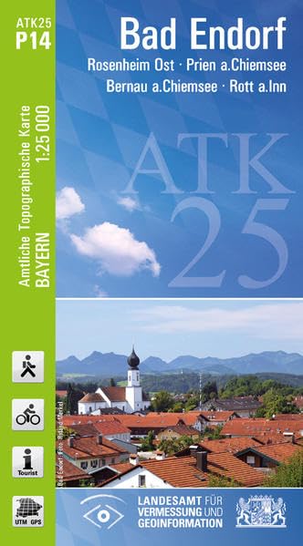 ATK25-P14 Bad Endorf (Amtliche Topographische Karte 1:25000): Rosenheim Ost, Prien a.Chiemsee, Bernau a.Chiemsee, Rott a.Inn: Rosenheim Ost, Prien a. ... Amtliche Topographische Karte 1:25000 Bayern) Leisure, Home & Garden