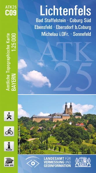 ATK25-C09 Lichtenfels (Amtliche Topographische Karte 1:25000): Bad Staffelstein, Coburg Süd, Ebensfeld, Ebersdorf b.Coburg, Michelau i.OFr., ... Amtliche Topographische Karte 1:25000 Bayern) Leisure, Home & Garden