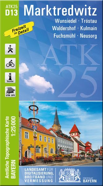 ATK25-D13 Marktredwitz (Amtliche Topographische Karte 1:25000): Wunsiedel, Tröstau, Waldershof, Kulmain, Fuchsmühl, Neusorg (ATK25 Amtliche Topographische Karte 1:25000 Bayern) Leisure, Home & Garden