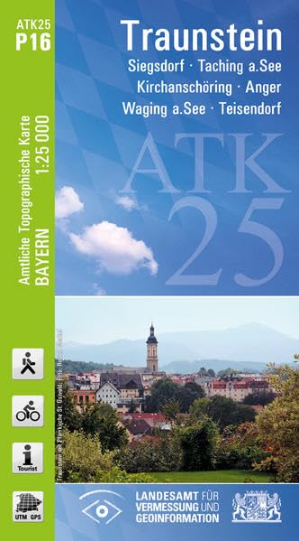 ATK25-P16 Traunstein (Amtliche Topographische Karte 1:25000): Siegsdorf, Taching a.See, Kirchanschöring, Anger, Waging a.See, Teisendorf: Siegsdorf, ... Amtliche Topographische Karte 1:25000 Bayern) Leisure, Home & Garden