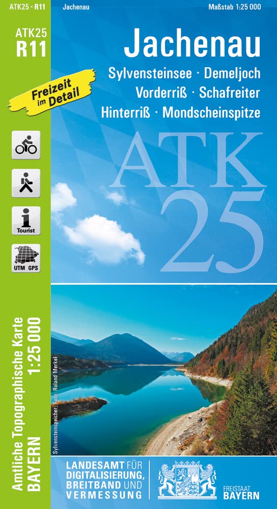 ATK25-R11 Jachenau (Amtliche Topographische Karte 1:25000): Sylvensteinsee, Demljoch, Vorderriß, Schafreiter, Hinterriß, Mondscheinspitze, Isarwinkel, ... Amtliche Topographische Karte 1:25000 Bayern) Leisure, Home & Garden
