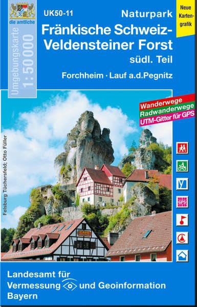 Fränkische Schweiz südlicher Teil 1 : 50.000 (UK50-11) Leisure, Home & Garden