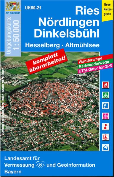 Ries, Nördlingen, Dinkelsbühl 1 : 50 000 (UK50-21) Leisure, Home & Garden
