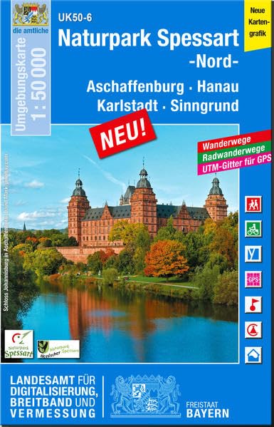 Naturpark Spessart Nord 1 : 50 000 (UK50-6) Leisure, Home & Garden