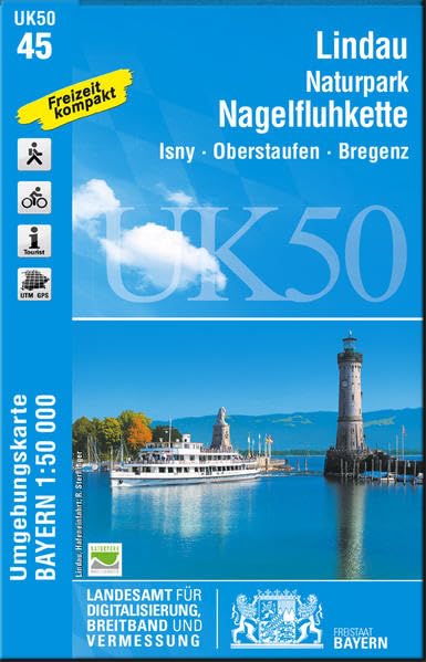 Lindau, Naturpark Nagelfluhkette 1:50000 (UK50-45) Leisure, Home & Garden