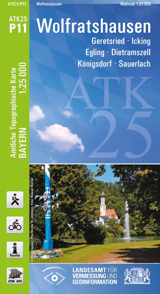 ATK25-P11 Wolfratshausen (Amtliche Topographische Karte 1:25000): Geretsried, Eurasburg, Dietramszell, Königsdorf, Egling, Icking, Sauerlach, ... Amtliche Topographische Karte 1:25000 Bayern) Leisure, Home & Garden