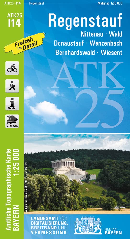 ATK25-I14 Regenstauf (Amtliche Topographische Karte 1:25000): Nittenau, Wald, Donaustauf, Wenzenbach, Bernhardswald, Wiesent (ATK25 Amtliche Topographische Karte 1:25000 Bayern) Leisure, Home & Garden