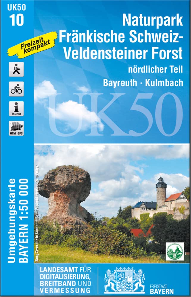 Naturpark Fränkische Schweiz-Veldensteiner Forst, nördl.Teil  1 : 50.000 (UK50-10) Leisure, Home & Garden