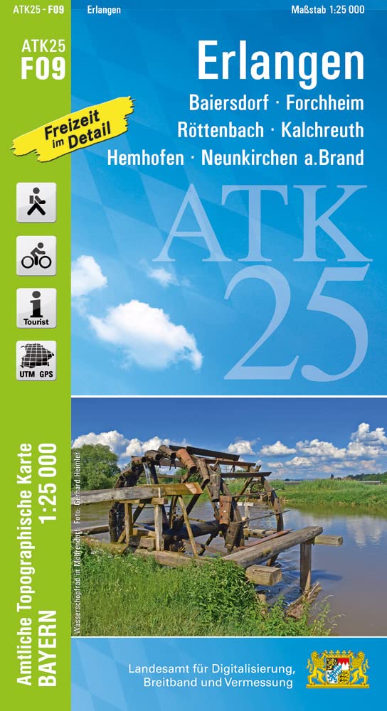 ATK25-F09 Erlangen (Amtliche Topographische Karte 1:25000) Leisure, Home & Garden