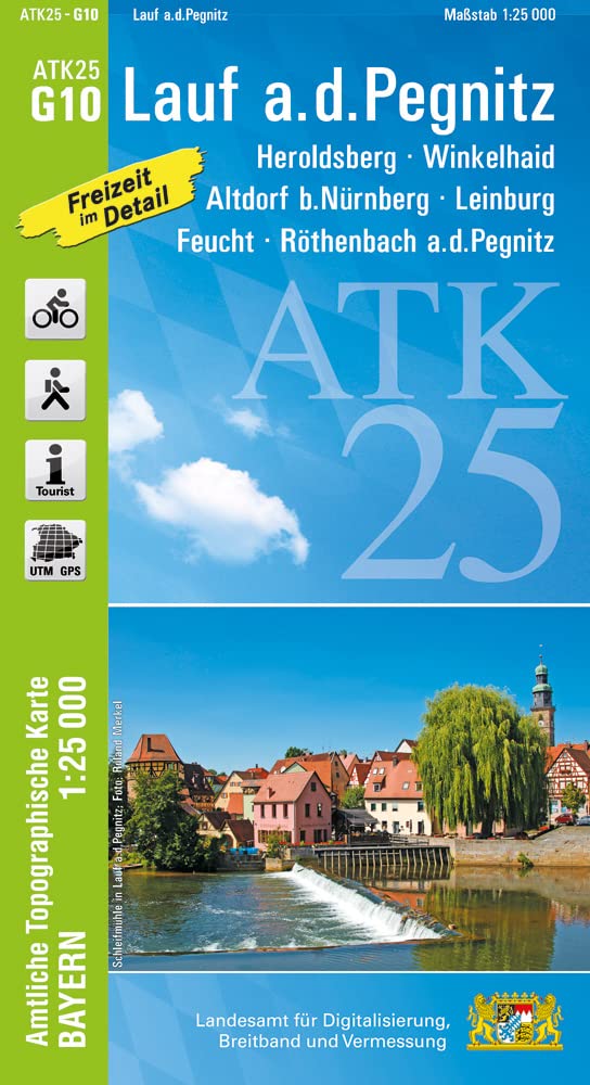 ATK25-G10 Lauf a.d.Pegnitz (Amtliche Topographische Karte 1:25000): Heroldsberg, Winkelhaid, Altdorf b.Nürnberg, Leinburg, Feucht, Röthenbach ... Amtliche Topographische Karte 1:25000 Bayern) Leisure, Home & Garden