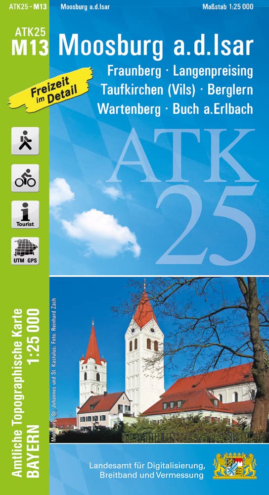 ATK25-M13 Moosburg a.d.Isar (Amtliche Topographische Karte 1:25000): Fraunberg, Langenpreising, Taufkirchen (Vils), Berglern, Wartenberg, Buch ... Amtliche Topographische Karte 1:25000 Bayern) Leisure, Home & Garden