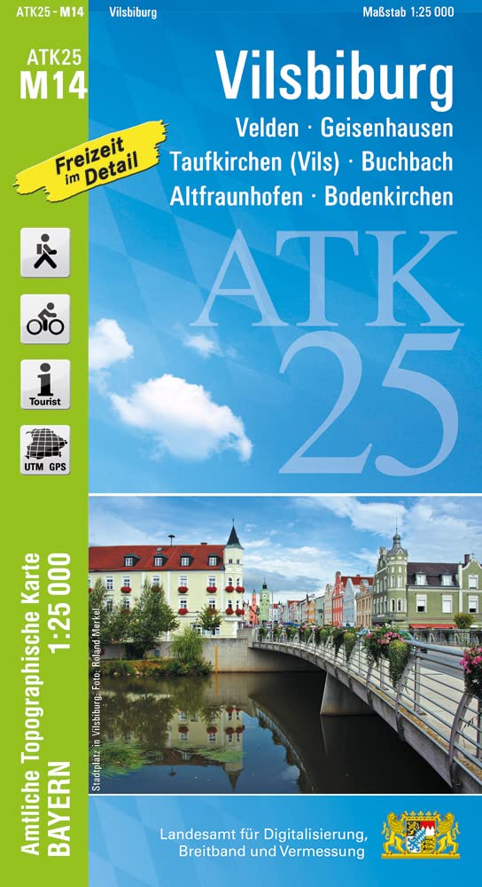 ATK25-M14 Vilsbiburg (Amtliche Topographische Karte 1:25000): Velden, Geisenhausen, Taufkirchen (Vils), Buchbach, Altfraunhofen, Bodenkirchen, ... Amtliche Topographische Karte 1:25000 Bayern) Leisure, Home & Garden