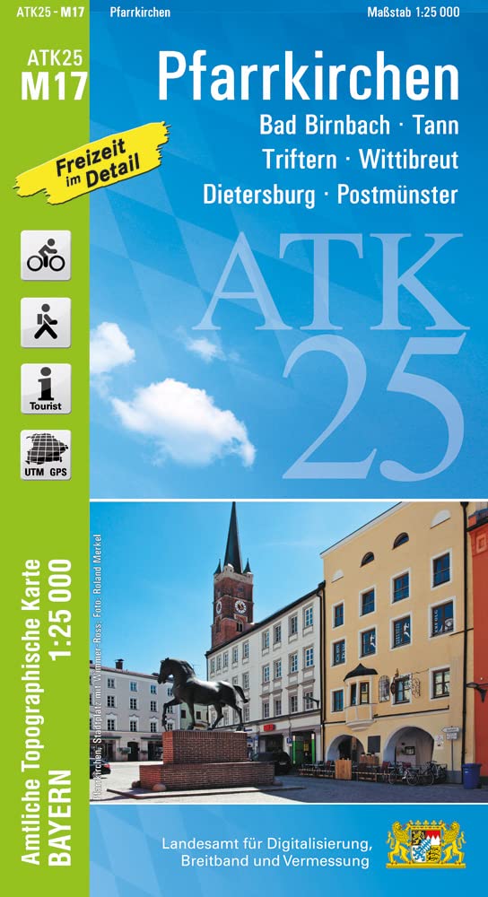 ATK25-M17 Pfarrkirchen (Amtliche Topographische Karte 1:25000): Bad Birnbach, Tann, Triftern, Wittibreut, Dietersburg, Postmünster, Rottal, ... Amtliche Topographische Karte 1:25000 Bayern) Leisure, Home & Garden