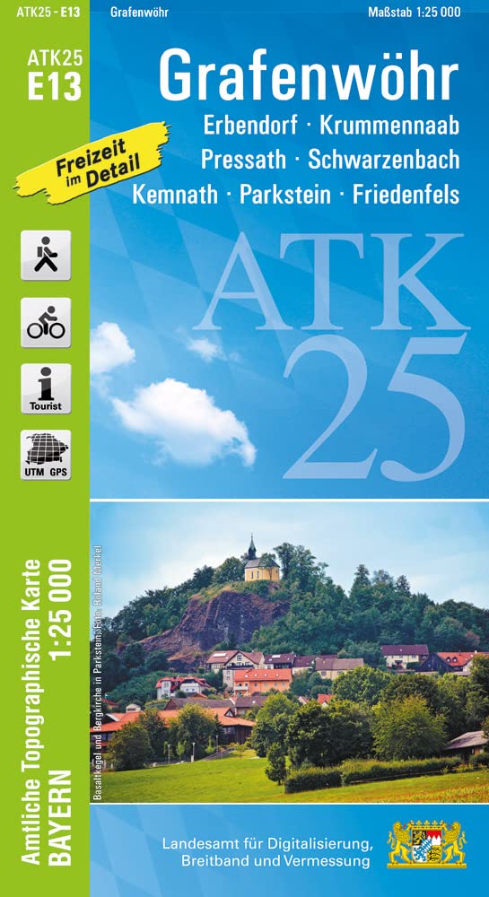 ATK25-E13 Grafenwöhr (Amtliche Topographische Karte 1:25000): Erbendorf, Krummennaab, Pressath, Schwarzenbach, Kemnath, Parkstein, Friedenfels, ... Amtliche Topographische Karte 1:25000 Bayern) Leisure, Home & Garden