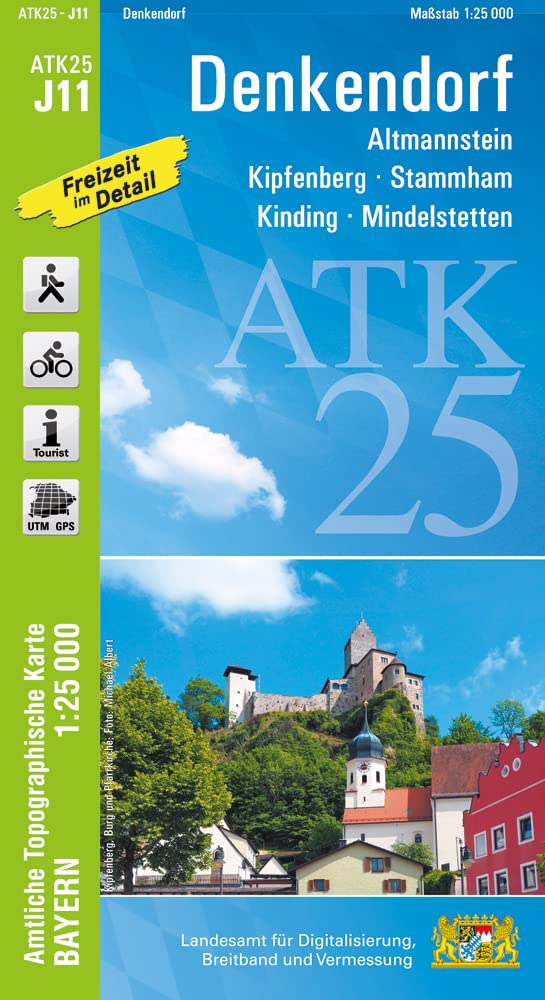 ATK25-J11 Denkendorf (Amtliche Topographische Karte 1:25000): Altmannstein, Kinding, Kipfenberg, Stammham, Mindelstetten, Fränkische Alb, Köschinger ... Amtliche Topographische Karte 1:25000 Bayern) Leisure, Home & Garden