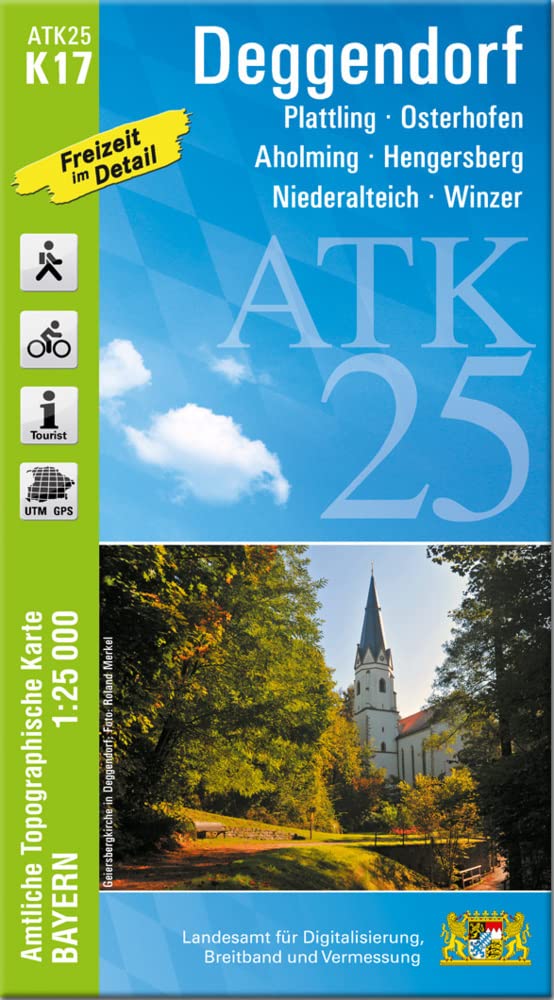 ATK25-K17 Deggendorf (Amtliche Topographische Karte 1:25000): Plattling, Osterhofen, Aholming, Hengersberg, Niederalteich, Winzer (ATK25 Amtliche Topographische Karte 1:25000 Bayern) Leisure, Home & Garden
