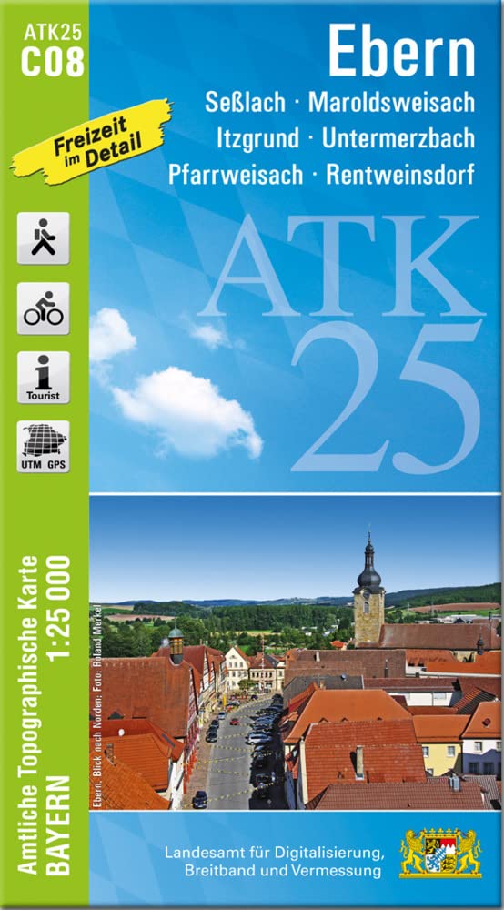 ATK25-C08 Ebern (Amtliche Topographische Karte 1:25000): Seßlach, Maroldsweisach, Itzgrund, Untermerzbach, Pfarrweisach, Rentweinsdorf (ATK25 Amtliche Topographische Karte 1:25000 Bayern) Leisure, Home & Garden