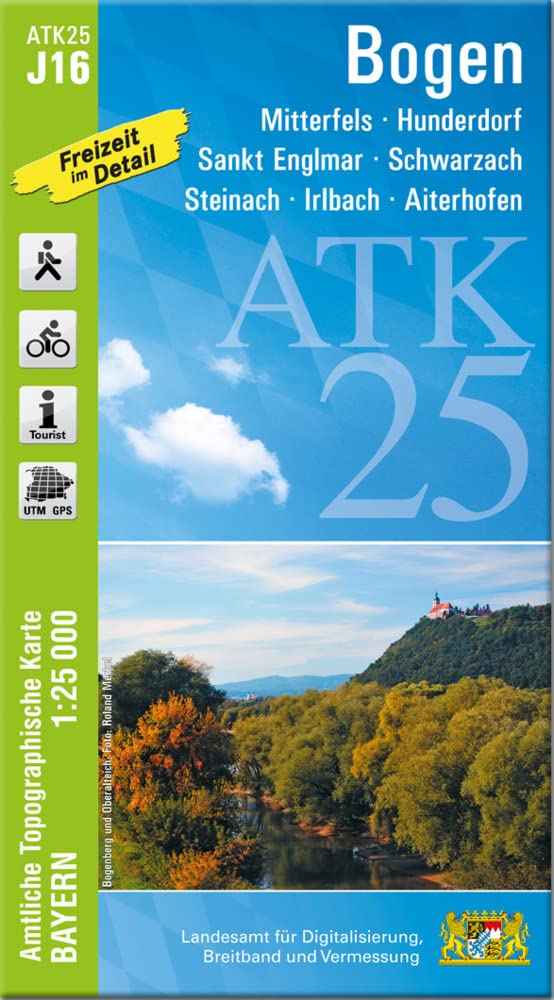 ATK25-J16 Bogen (Amtliche Topographische Karte 1:25000): Mitterfels, Hunderdorf, Sankt Englmar, Schwarzach, Steinach, Irlbach, Aiterhofen (ATK25 Amtliche Topographische Karte 1:25000 Bayern) Leisure, Home & Garden