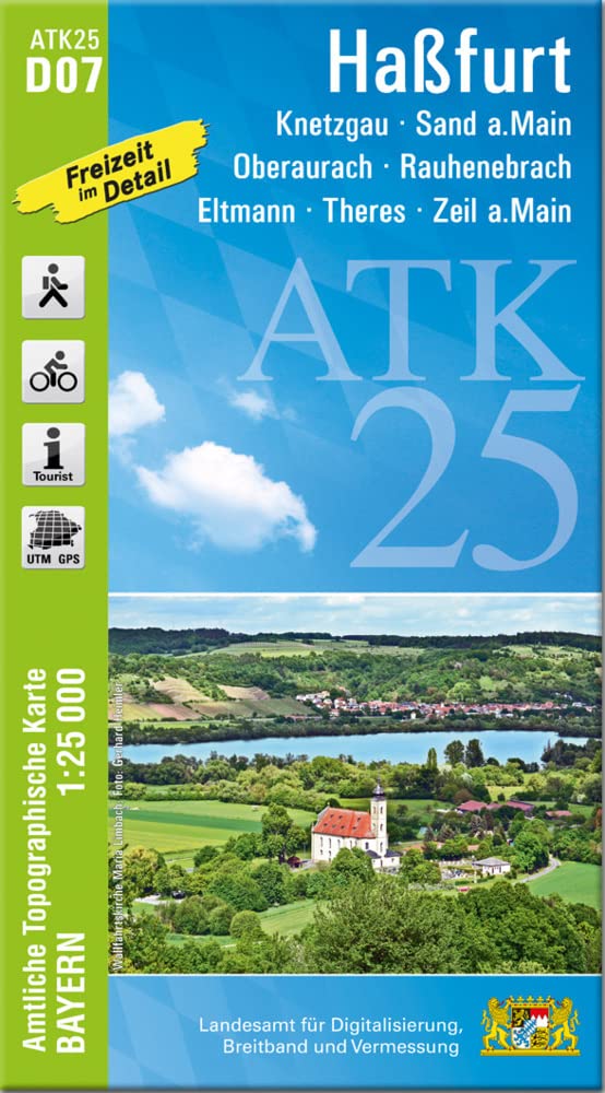 ATK25-D07 Haßfurt (Amtliche Topographische Karte 1:25000): Knetzgau, Sand a.Main, Oberaurach, Rauhenebrach, Eltmann, Theres, Zeil a.Main (ATK25 Amtliche Topographische Karte 1:25000 Bayern) Leisure, Home & Garden