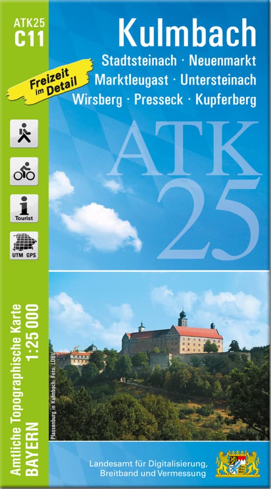 ATK25-C11 Kulmbach (Amtliche Topographische Karte 1:25000): Stadtsteinach, Neuenmarkt, Marktleugast, Untersteinach, Wirsberg, Presseck, Kupferberg (ATK25 Amtliche Topographische Karte 1:25000 Bayern) Leisure, Home & Garden