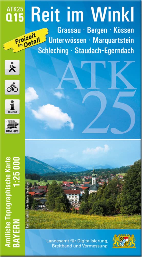 ATK25-Q15 Reit im Winkl (Amtliche Topographische Karte 1:25000): Grassau, Bergen, Kössen, Unterwössen, Marquartstein, Schleching, Staudach-Egerndach ... Amtliche Topographische Karte 1:25000 Bayern) Leisure, Home & Garden