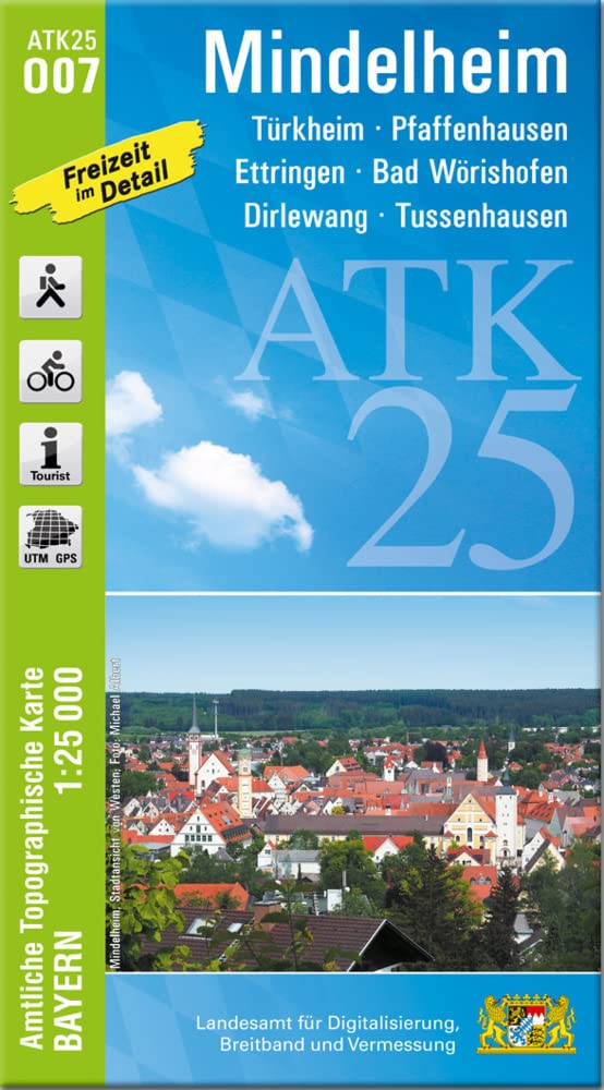 ATK25-O07 Mindelheim (Amtliche Topographische Karte 1:25000): Türkheim, Pfaffenhausen, Ettringen, Bad Wörishofen, Dirlewang, Tussenhausen (ATK25 Amtliche Topographische Karte 1:25000 Bayern) Leisure, Home & Garden