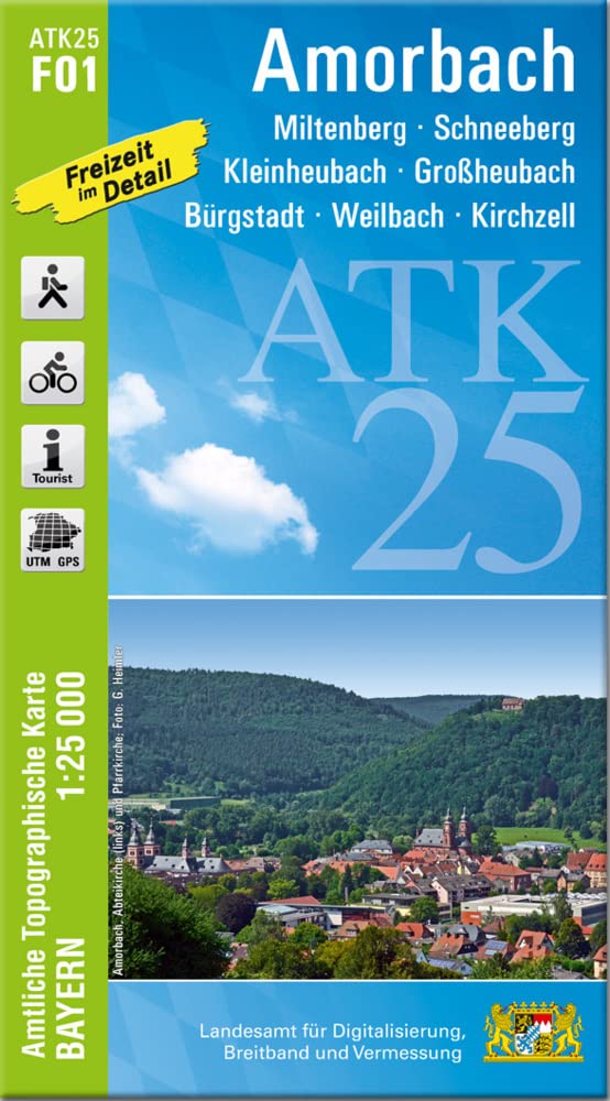 ATK25-F01 Amorbach (Amtliche Topographische Karte 1:25000): Miltenberg, Schneeberg, Kleinheubach, Großheubach, Bürgstadt, Weilbach, Kirchzell (ATK25 Amtliche Topographische Karte 1:25000 Bayern) Leisure, Home & Garden