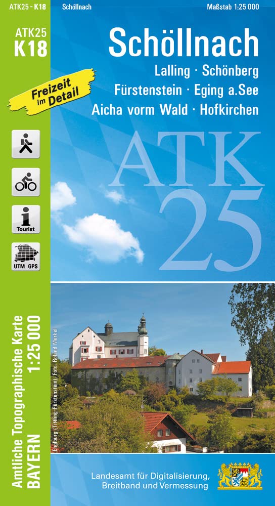 ATK25-K18 Schöllnach (Amtliche Topographische Karte 1:25000): Lalling, Schönberg, Fürstenstein, Eging a.See, Aicha vorm Wald, Hofkirchen (ATK25 Amtliche Topographische Karte 1:25000 Bayern) Leisure, Home & Garden