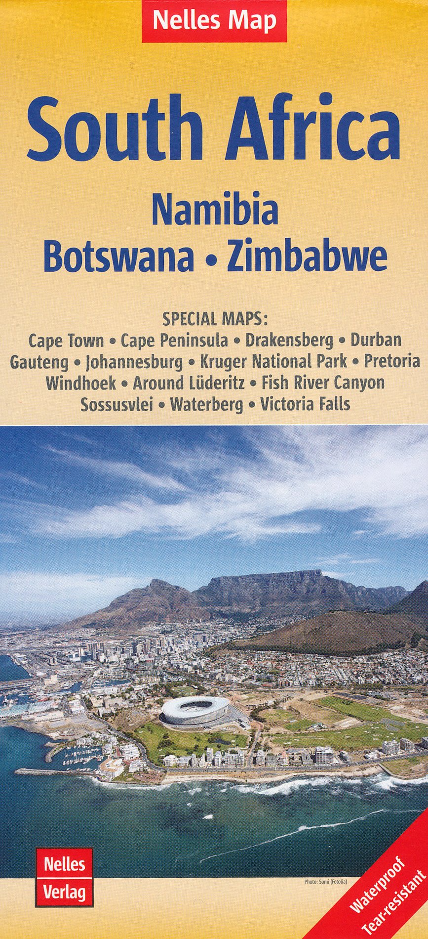 South Africa, Namibia, Botswana & Zimbabwe 1:2,500,000 Travel Map, waterproof NELLES Maps & Plans
