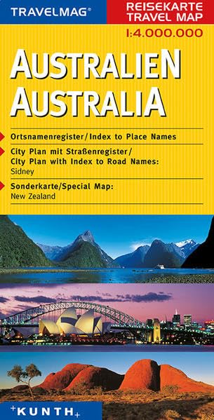 KUNTH Reisekarte Australien 1 : 4 000 000 Leisure, Home & Garden