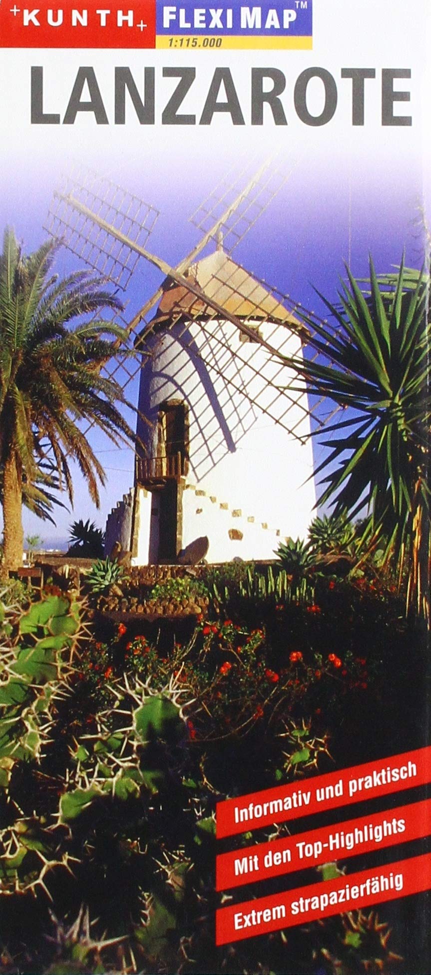 KUNTH FlexiMap Lanzarote 1 : 115 000 Leisure, Home & Garden