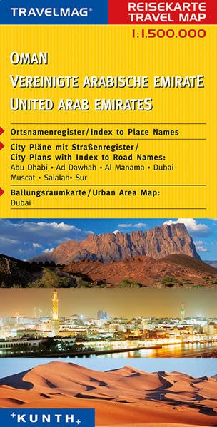 KUNTH Reisekarte Oman, Vereinigte Arabische Emirate 1 : 1 500 000 book